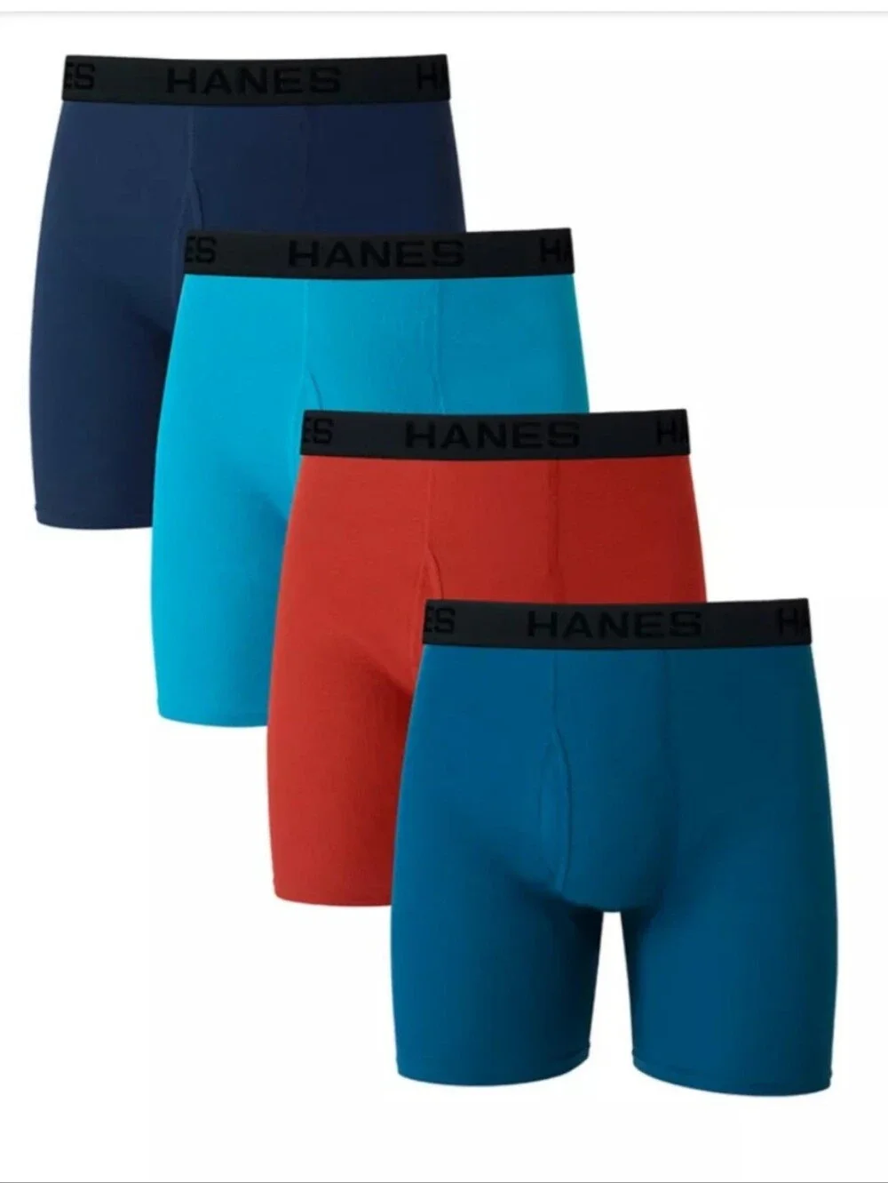 Hanes Mens Big & Tall Ultimate 4-Pack Tagless Boxer Briefs Mens Size 2XB New